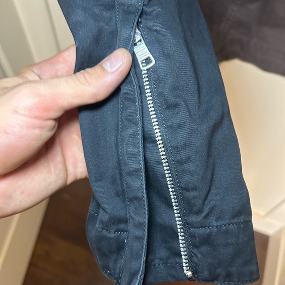 Vintage Armani Exchange Denim padded moto zip bike jacket - Picture 8 of 13